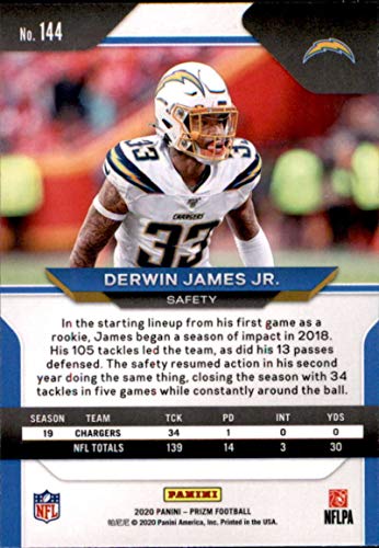 2020 Panini Prizm #144 Derwin James Jr. Los Angeles Chargers Football Card