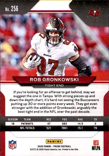 2020 Panini Prizm #256 Rob Gronkowski Tampa Bay Buccaneers Football Card