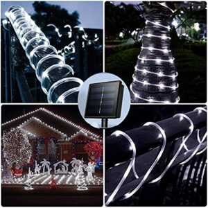 Solar String Lights Rope Lights Outdoor Waterproof 33ft 100 LEDs Holiday Christmas Decorations Fairy Lights (Y-H-GZD-CW)