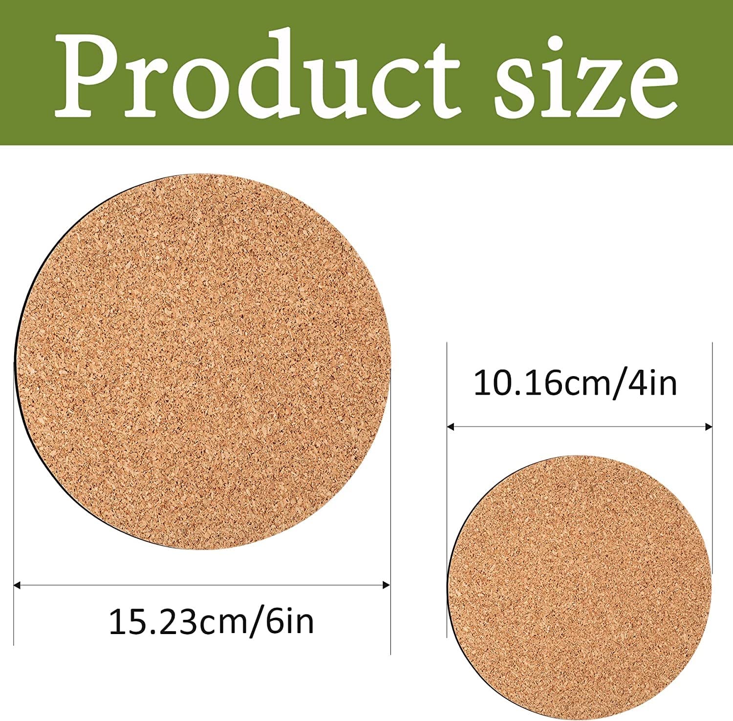 Cork Plant Coasters,Augshy 4 Pieces Cork Plant Mats for Indoor Plants and Garden Pots,Plant Saucer for Indoors (4 Inches,6 Inches)