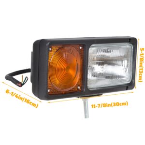 ECOTRIC 2 Pcs Universal Light Snow Plow Lamp Headlight Turn Signal Snowplow Replacement For 505K On Truck& Pickup