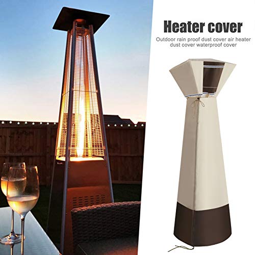 Outdoor Square Standup Patio Heater Cover Water-Resistant Heavy Duty Oxford Fabric with Zipper Heater Cover for Outdoor Heaters, PU Coating, Anti-UV, Windproof, Anti-Dust(90"*21"*21")