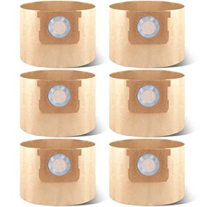 6 pack at25-1238 replacement filter bags for porter-cable and stanley 4 gallon wet dry vacuum sl18301-3b