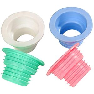 goeielewe 4pcs drain pipe hose silicone plug sewer seal ring washing machine sealing plug for bathroom kitchen cleaning tools (random color)