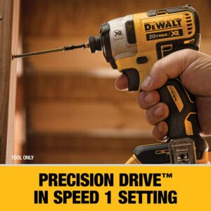 DEWALT 20V MAX XR Impact Driver, Brushless, 3-Speed, 1/4-Inch, Tool Only (DCF887B) and DEWALT 20V MAX Battery, 6 Ah, 2-Pack, Fully Charged in Under 90 Minutes (DCB206-2)