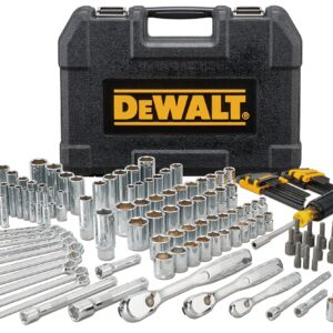 DEWALT Mechanics Tool Set, 1/4" & 3/8" & 1/2" Drive, SAE/Metric, 205-piece (DWMT81534) and 20V MAX Cordless Drill and Impact Driver, Power Tool Combo Kit with 2 Batteries and Charger (DCK240C2)