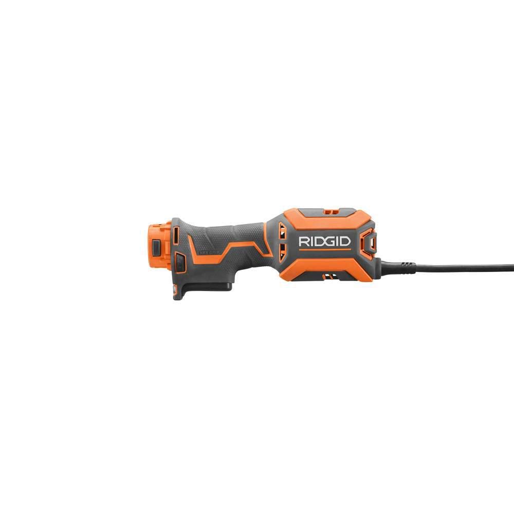 Ridgid R28602 JobMax 4 Amp Corded Multi Tool with Replaceable Heads (Sander Head, Sanding Pads, Crescent Saw and 1 1/8“ Wood Cutting Blade Included) (RENEWED)