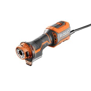 Ridgid R28602 JobMax 4 Amp Corded Multi Tool with Replaceable Heads (Sander Head, Sanding Pads, Crescent Saw and 1 1/8“ Wood Cutting Blade Included) (RENEWED)