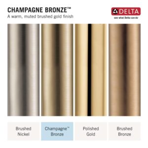 Delta Faucet Arvo Single Hole Bathroom Faucet, Gold Bathroom Faucet, Single Handle Bathroom Faucet, Bathroom Sink Faucet, Drain Assembly Included, Champagne Bronze 15840LF-CZ