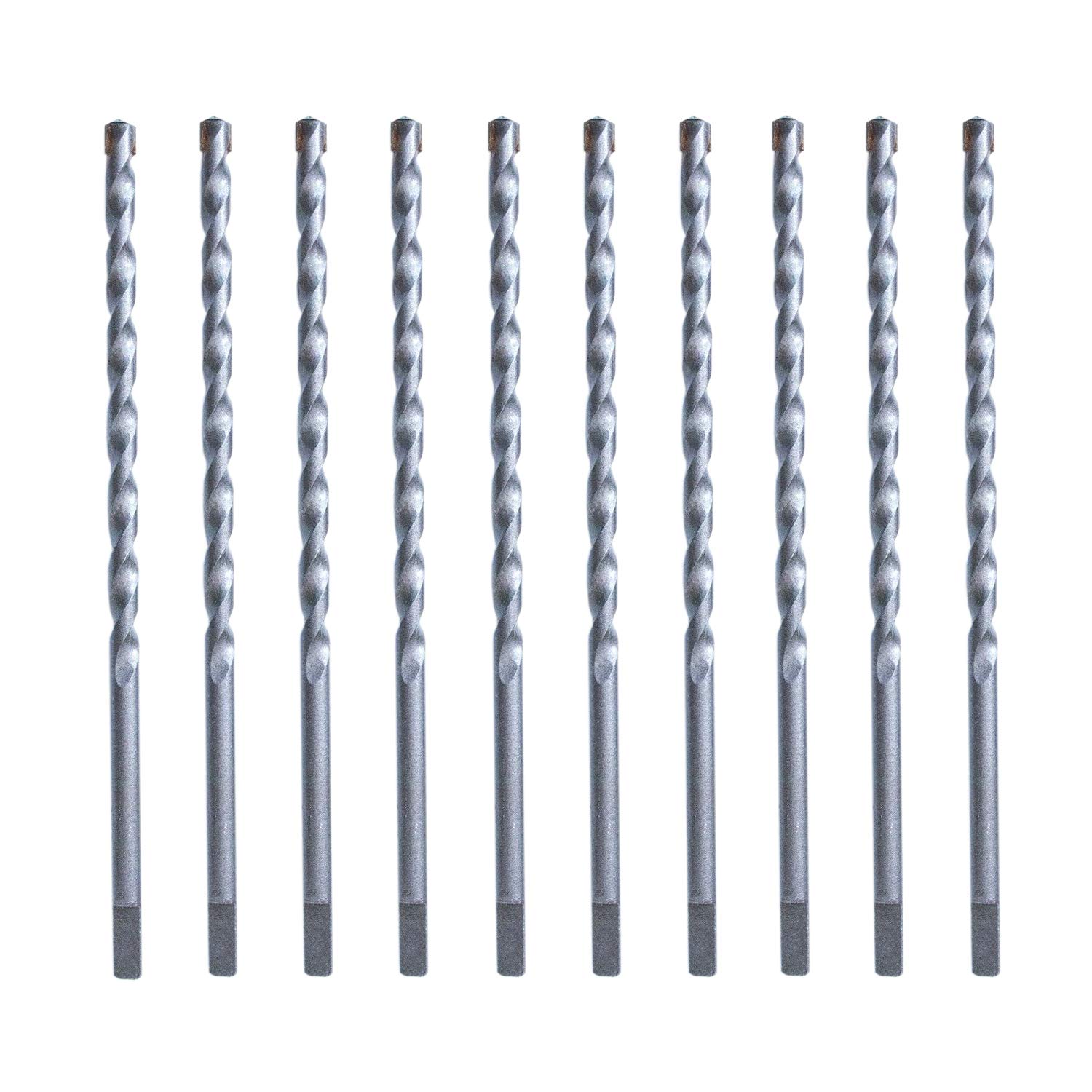 5/32"x5-1/2" 10pcs Carbide Tipped Concrete Masonry Screw Drill Bits