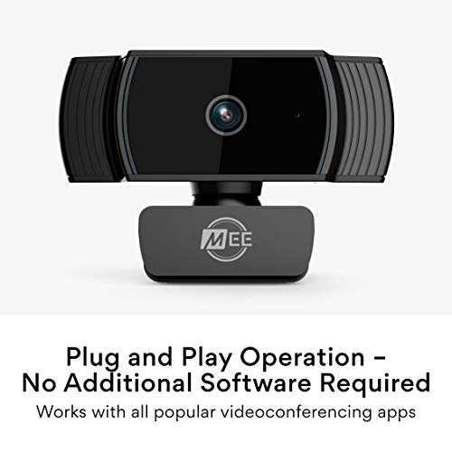 MEE audio C6A 1080p HD Webcam with Microphone, Autofocus, Low Light Correction, 360° Rotation; USB Streaming Web Camera for Video Calling via Zoom/Hangouts/Skype on Computer PC Mac Laptop Desktop