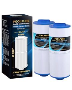 poolpure 5ch-352 spa filter replaces ppm35sc-f2m, marquis spa 20042, 20092, 70-0240, 370-0242, 370-0243, filbur fc-0196, 2" male thread/mpt hot tub filter, 2 pack