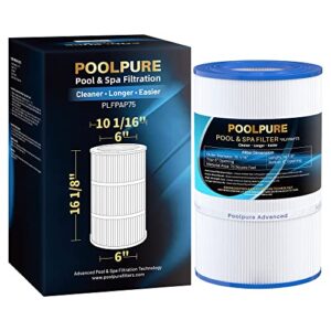 poolpure pap75 pool filter replaces pentair cc75, pap75, ultral-c2, r173214, 59054100, unicel c-9407, filbur fc-0685, 590541, 75 sq.ft filter cartridge 1 pack