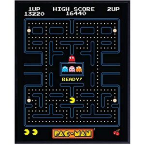 Pacman Arcade Game Poster - 8x10 Pac Man Wall Decor - Cool Unique Gift for Boys, Men, Gamer, Video Game, Arcade Games, Xbox, Nintendo, Gaming Fan - Game Room Decor