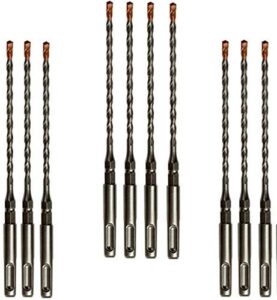 10pcs, 5/32" x 7" sds plus hex rotary hammer drill bits for concrete screw, rotary drill bit 5/32, sds plus bits