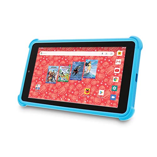 Venturer Small Wonder 7" Android Kids Tablet with Disney Books, Bumper Case & Google Play, 16GB Storage & 2GB RAM Dual Band 5GHz/2.4GHz WiFi (Blue)