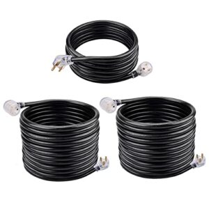 rvguard bundle 250 volt 100 feet welder extension cord, heavy duty 8 awg nema 6-50 stw welding cord with power indicator end, etl listed