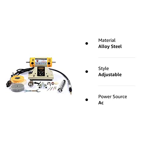 LIBAOTML Adjustable Speed Polishing Machine, Multi-Function Bench Lathe Polisher, Bench Grinder, Polishing Machine Used For Jewelry Making, Woodcrafting, Dental, Manual DIY.