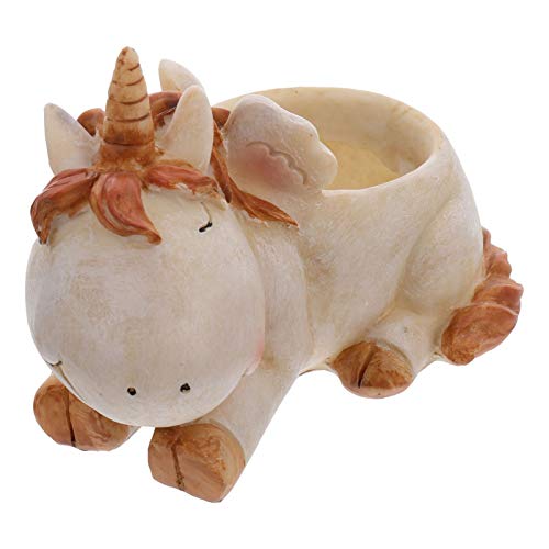 Cabilock Unicorn Flower Pot Succulent Pot Cactus Bonsai Pot Planter Plant Container Holder Unicorn Ornament Housewarming Garden Gift