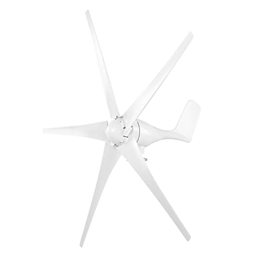 ViaGasaFamido Wind Turbine Generator, Windmill Generator 800W Wind Turbine Businesses 5 Blade Wind Controller Turbine Generator Kit for Boats, Terraces, Cabins or Home(White 24V)