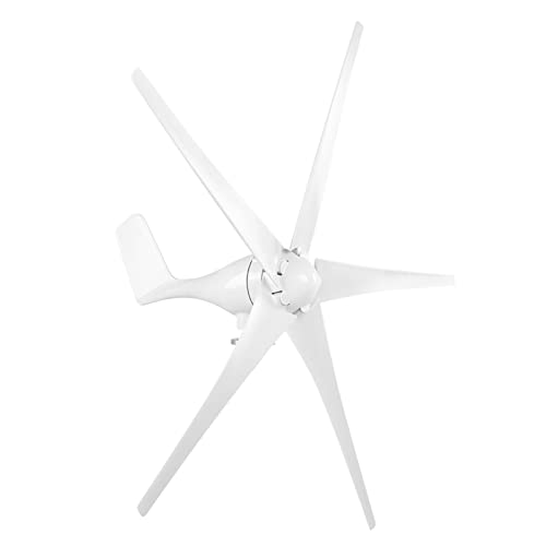 ViaGasaFamido Wind Turbine Generator, Windmill Generator 800W Wind Turbine Businesses 5 Blade Wind Controller Turbine Generator Kit for Boats, Terraces, Cabins or Home(White 24V)