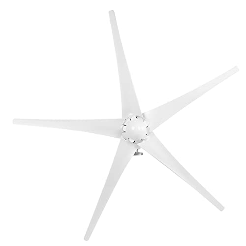 ViaGasaFamido Wind Turbine Generator, Windmill Generator 800W Wind Turbine Businesses 5 Blade Wind Controller Turbine Generator Kit for Boats, Terraces, Cabins or Home(White 24V)