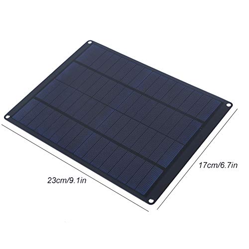 fuwinkr 12V Solar Panel, Portable Solar Battery Charger with Battery Clip Waterproof 10W Solar Board Phone Charge Flexible Monocrystalline Emergency Charging Power for Camping Fishing Hiking Outdoor