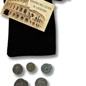 5 Original Imperial Roman Coins in a Coin Grab Bag - Rare Coins of Emperors, Gods & Legions - Coins Collection