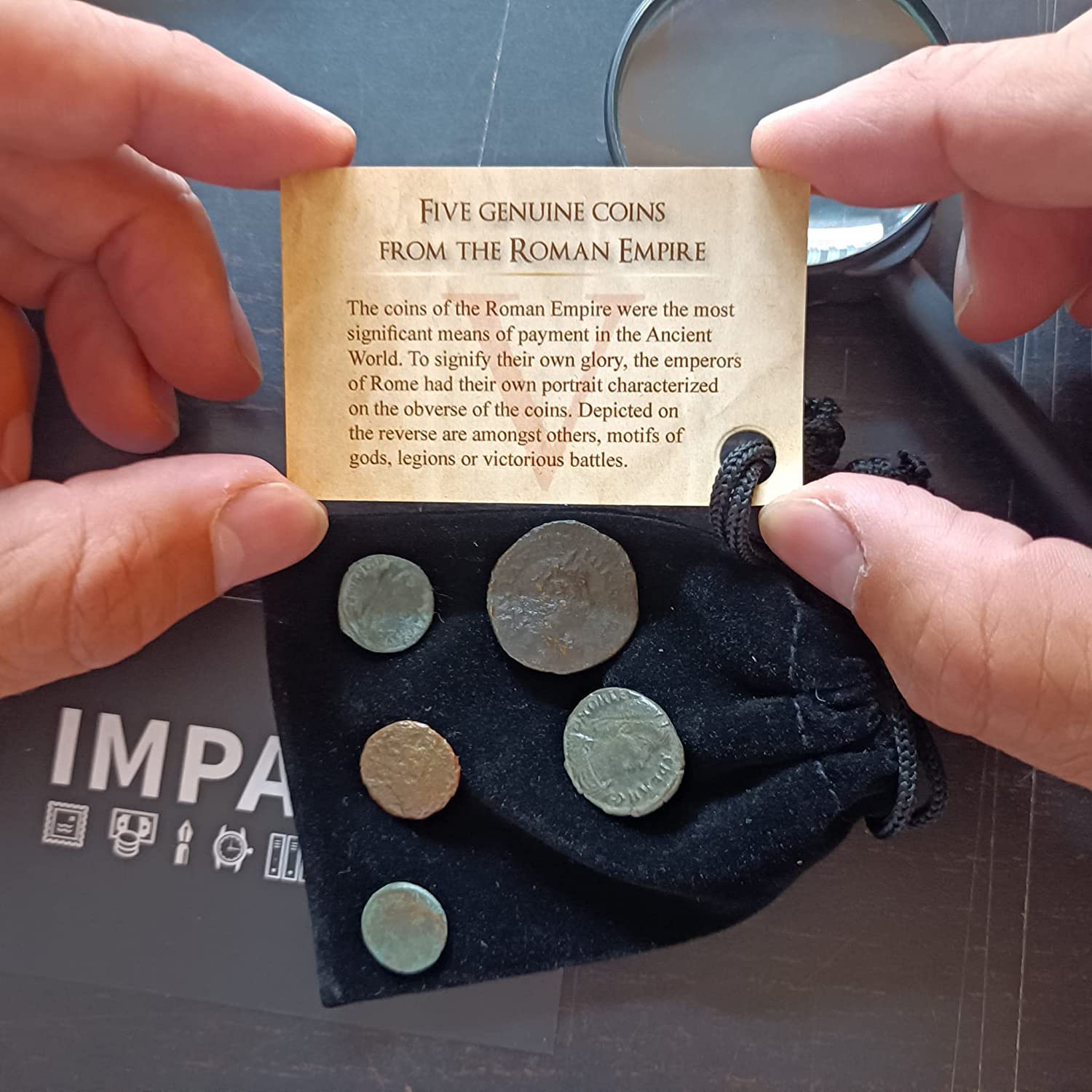 5 Original Imperial Roman Coins in a Coin Grab Bag - Rare Coins of Emperors, Gods & Legions - Coins Collection