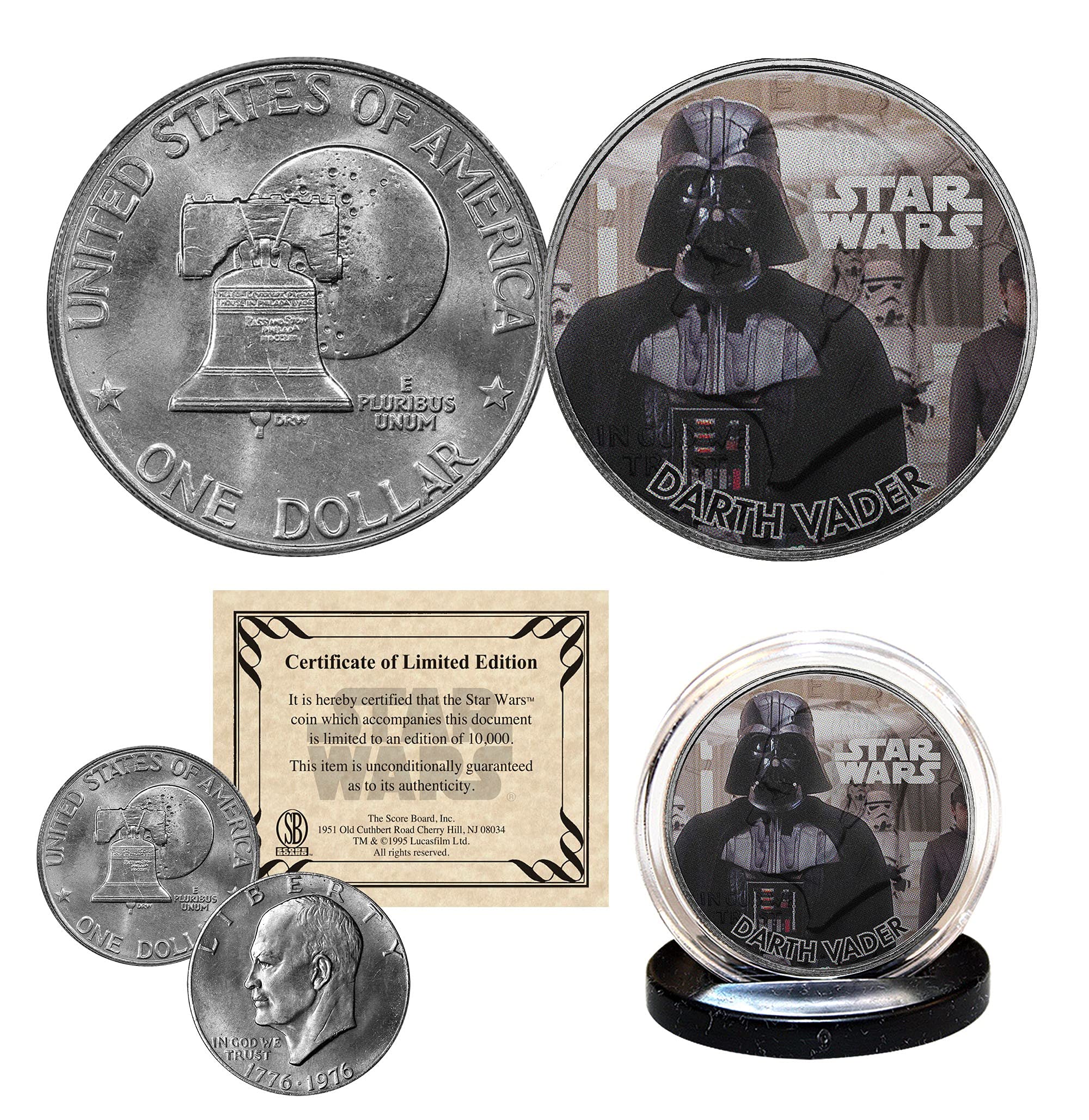 Darth Vader - Star Wars Officially Licensed 1976 Eisenhower IKE Dollar U.S. Coin