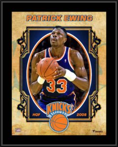 patrick ewing new york knicks 10.5" x 13" sublimated hardwood classics player plaque - nba team plaques and collages