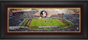 florida state seminoles framed 10" x 30" bobby bowden field at doak campbell stadium panoramic photograph - college team plaques and collages
