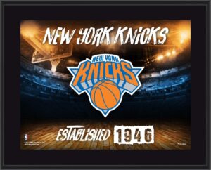 new york knicks 10.5" x 13" sublimated horizontal team logo plaque - nba team plaques and collages