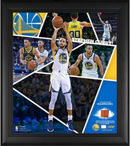 stephen curry golden state warriors framed 15" x 17" impact player collage with a piece of team-used basketball - limited edition of 500 - nba player plaques and collages