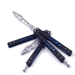 Nabalis G10 Spaner Ultra-Butterfly Knife Balisong Trainer - Folding Knife Unsharpened - for Practicing Flipping, Blunt Practice, No Edge Tool, Lightweight Ball Bearing CNC Durable Crowbar Tool