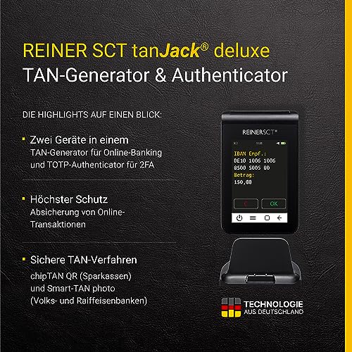 Reiner SCT tanJack Deluxe I Premium TAN-Generator und Authenticator I Erstklassiger TAN-Generator für Online-Banking mit chipTAN QR und Sm@rt-TAN Photo