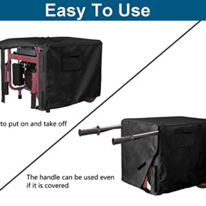 WOMACO Generator Covers Waterproof Dustproof Heavy Duty Universal Durable Portable Outdoor Generator Cover Protector for 2200-5000 Watt Generators (32”L x 24”W x 24”H, Black)