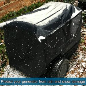 WOMACO Generator Covers Waterproof Dustproof Heavy Duty Universal Durable Portable Outdoor Generator Cover Protector for 2200-5000 Watt Generators (32”L x 24”W x 24”H, Black)