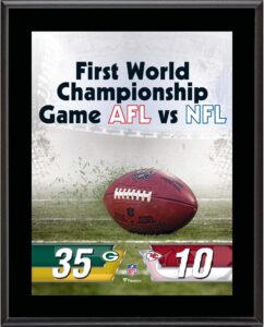 green bay packers vs. kansas city chiefs super bowl i 10.5" x 13" sublimated plaque - nfl team plaques and collages