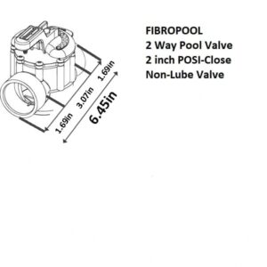 FibroPool Swimming Pool Diverter Valve - 2 Inch - 2 Way - Positive Seal & Non Lube Replacement Valve for Pools and Spas