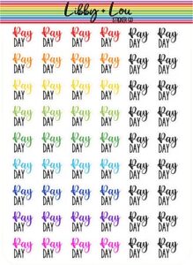 pay day planner stickers | libby and lou sticker co