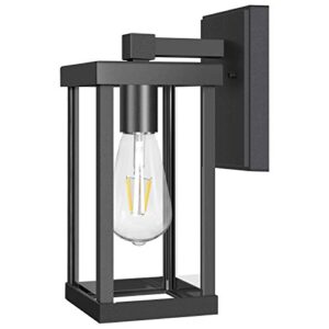 huadeec outdoor wall lantern,wall sconce light fixtures,wall mount front porch lights outdoor for entryway,doorway,matte black e26 base