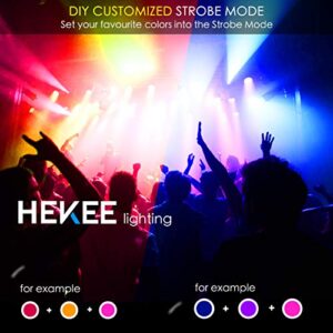 HEKEE LED Flood Light Outdoor, 40W RGB Color Changing 4000 Lumens FloodLight, DIY Strobe Mode, 120 Colors Uplight, Timing, RGBW 2700K Warm White, IP66 Waterproof Spotlight (2 Pack)