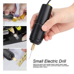 Mini Electric Hand Drill, Mini Cordless Rotary Tool, USB Mini Electric Drill Twist Drill Mini Electric Small Hand Drill Rotary Tools Household Woodworking Black for Trimming Cutting Drilling Engraving