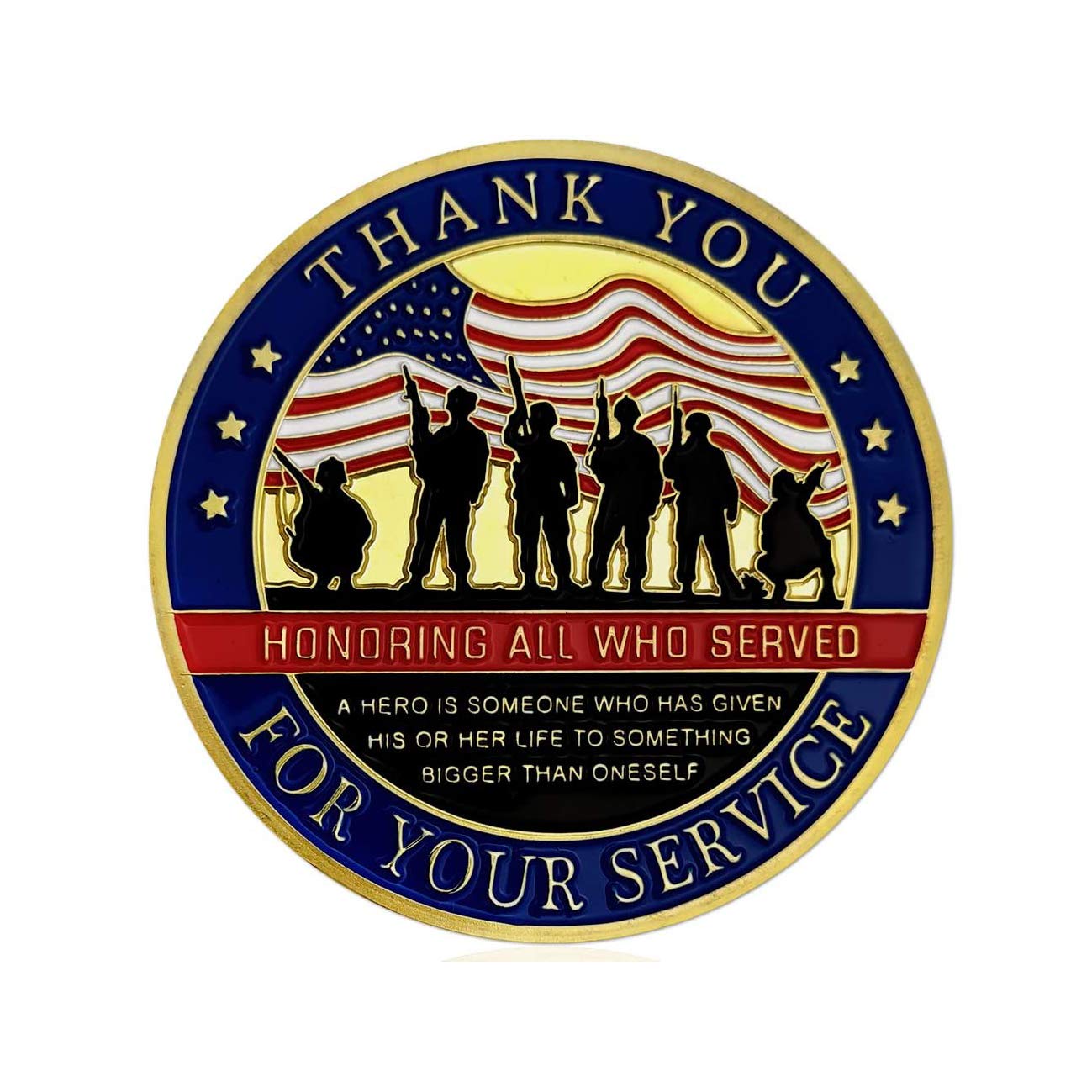 Thank You for Your Service Military Veterans Challenge Coin Appreciation Gift