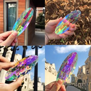 H&D HYALINE & DORA Rainbow Crystal Drop Prism Suncatcher Hanging Pendant Ornament Window Sun Catcher,120mm