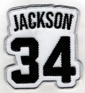 bo jackson #34 patch - jersey number embroidered diy sew or iron-on patch usa seller