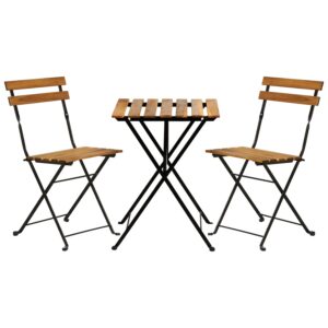 fdw outdoor furniture set small patio table and folding chairs for lawn balcony backyard yard bistro apartment nature
