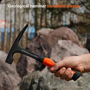 Forged Brick Hammer, Geologist Rock Pick, Bricklayer's/Mason's Hammer - 30 oz Masonary Tool with Forged Steel Construction & Shock Reduction Grip