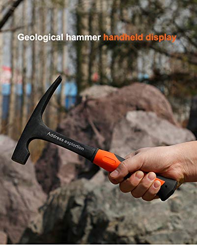 Forged Brick Hammer, Geologist Rock Pick, Bricklayer's/Mason's Hammer - 30 oz Masonary Tool with Forged Steel Construction & Shock Reduction Grip